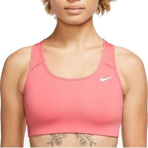 NIKE Dri-Fit Swoosh Logo Sports Bra, Orange